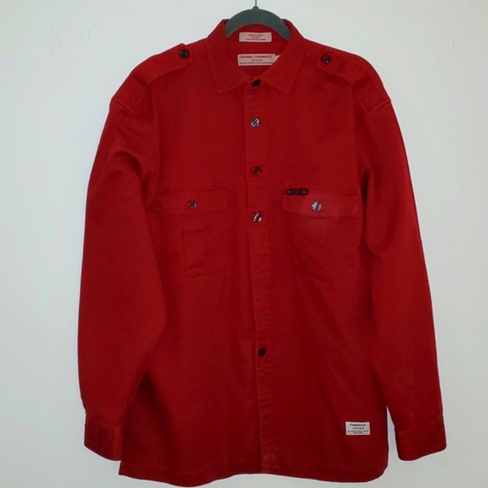 Daniel Cremieux Jeans  Button Down Shirt Red Large